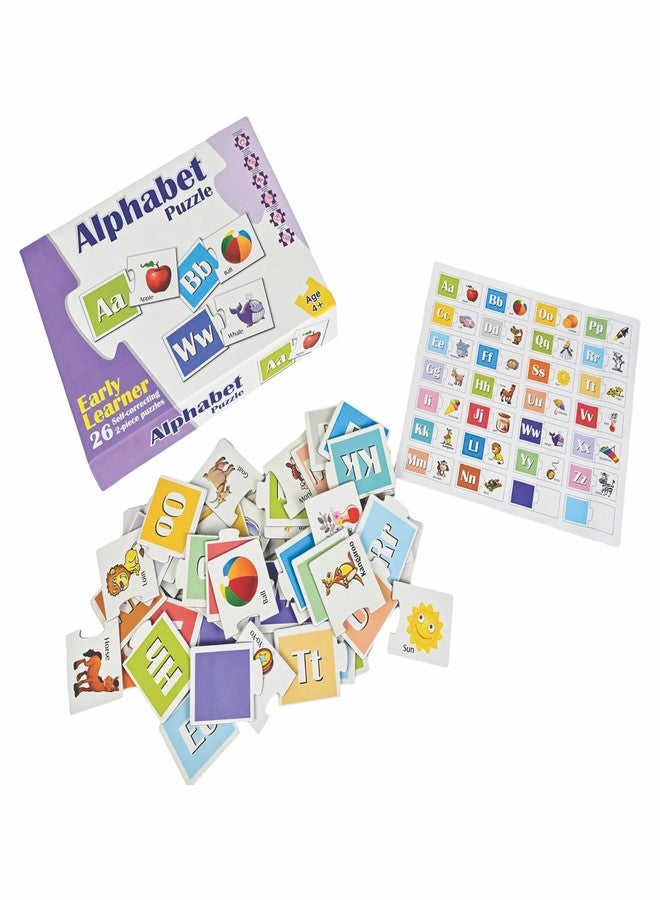 Dolly Plastic Alphabet Puzzles, 26 Letters, Educational Early Learning Set with 52 Pieces, Ages 4+ - Image 1